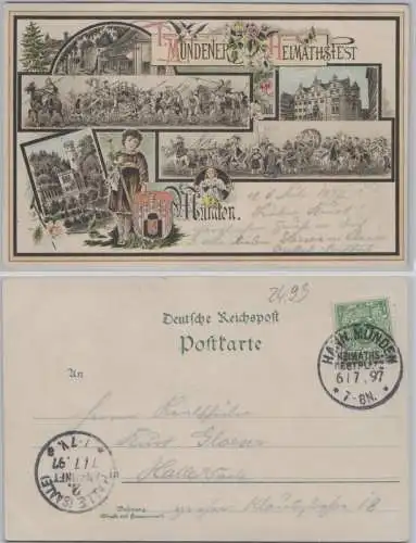 98147 Mehrbild Ak 1. Mündener Heimatfest Hann. Münden 1897