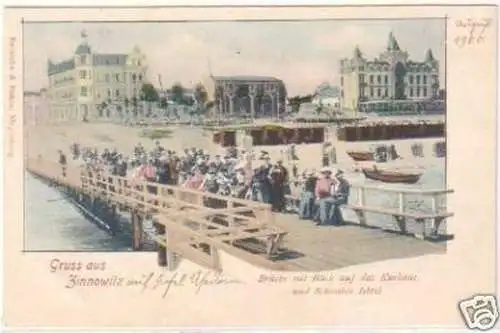 27159 Ak Gruß aus Zinnowitz Schwabes Hotel um 1900