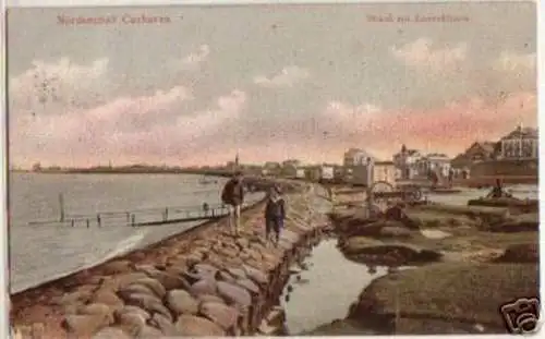 15791 Ak Nordseebad Cuxhaven Karrenbäder 1909