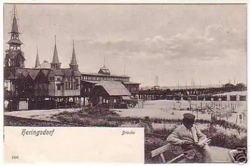 17328 Ak Heringsdorf Brücke 1904