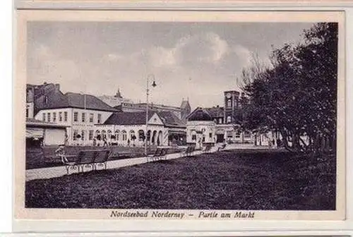 61252 Ak Nordseebad Norderney Partie am Markt um 1930