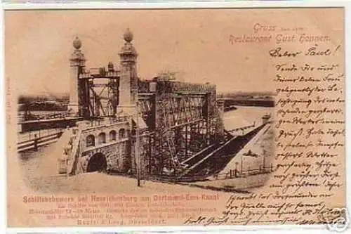 10847 Ak Schiffshebewerk Henrichenburg 1900