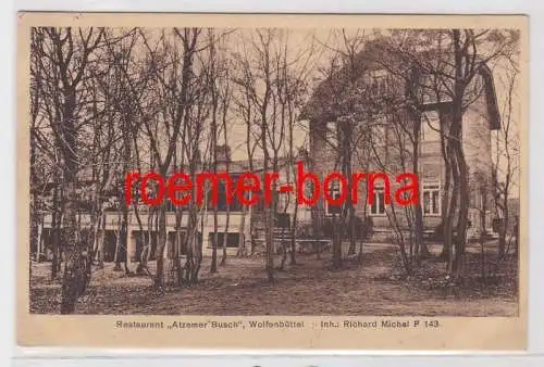 86375 Ak Wolfenbüttel Restaurant 'Atzemer Busch' um 1920