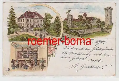 81859 Ak Lithographie Gruß vom Wohldenberg mit Hotel 1898
