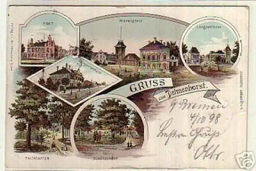 02108 Ak Lithographie Gruss aus Delmenhorst 1898