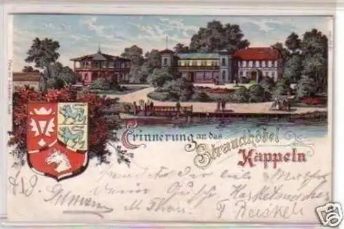 34540 Ak Lithographie Strandhotel Kappeln 1900