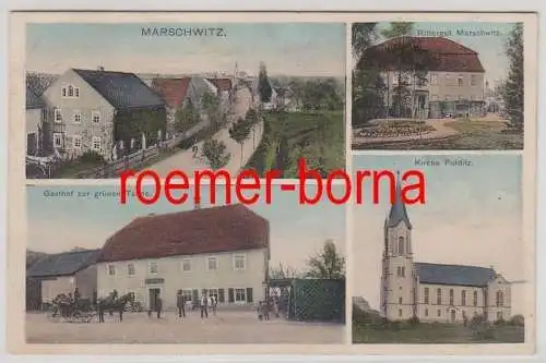 66822 Mehrbild Ak Marschwitz Rittergut, Gasthof zur grünen Tanne, Kirche 1911