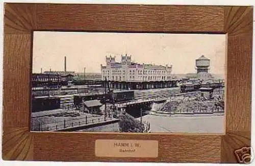 07652 Ak Hamm in Westfalen Bahnhof 1907