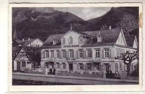 50386 Ak Bad Münster am Stein Hotel Baum 1941