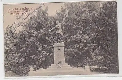 63163 AK Saarbrücken (Ehrental) Denkmal des 8. Rhein. Inf.-Regts. No. 70 um 1910
