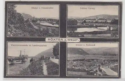 70173 Mehrbild Ak Höxter an der Weser Ortsansichten 1919
