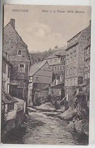66582 Ak Montjoie / Monschau Blick von der Friedrich Wilhelm Brücke 1919