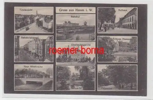 71136 Mehrbild Ak Gruß aus Hamm in W. Bahnhof usw. 1918