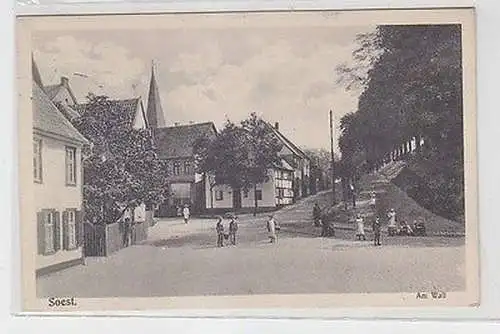 55268 Feldpost Ak Soest Ortsansicht am Wall 1915