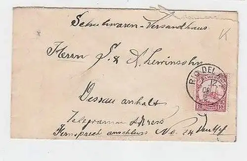 59936 Brief von Deutsche Kolonie Kamerun Stempel Rio del Rey 1909 nach Dessau