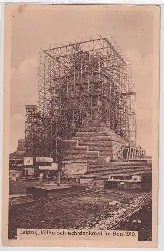 90423 AK Leipzig - Völkerschlacht-Denkmal im Bau 1910