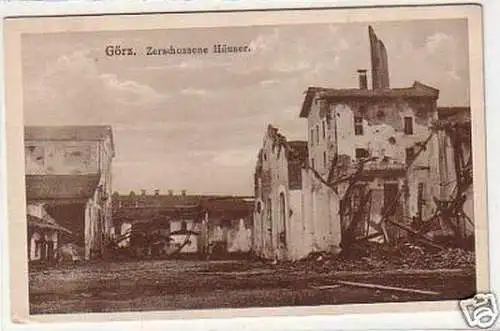 31212 Ak Görz zerschossene Häuser 1. Wk um 1916