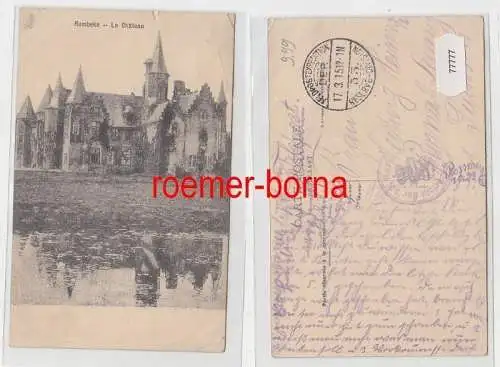 77777 Feldpost Ak Rumbeke le Chateau Stempel Gericht der 53. Reserve Div.