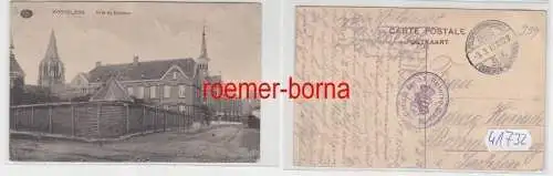 41732 Feldpost Ak Moorslede Kerk en Kloster Stempel Gericht der 53. Reserve Div.