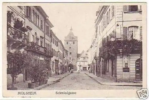 19477 Feldpost Ak Molsheim Schmiedgasse 1915