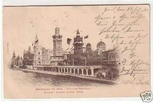 30331 Ak Paris Exposition de 1900 Pavillons Etranges