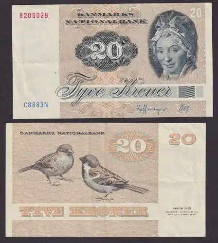 20 Kroner Banknote Dänemark 1972 (107917)