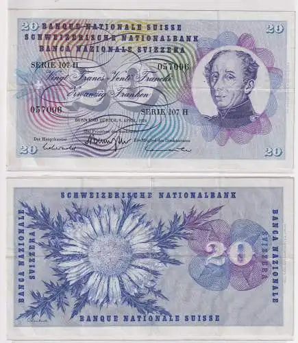 20 Franken Banknote Schweiz 09.04.1976 (144288)
