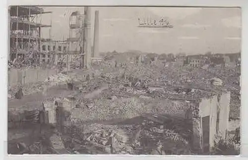 52139 Foto Ak Lille Explosion am 10. Januar 1916 Zerstörungen