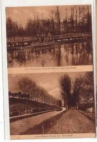 55242 Mehrbild Ak Aisne-Marne Kanal bei Variscourt Frankreich um 1915