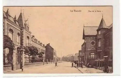 52505 Feldpost Ak La Bassée Rue del la Gare 1915