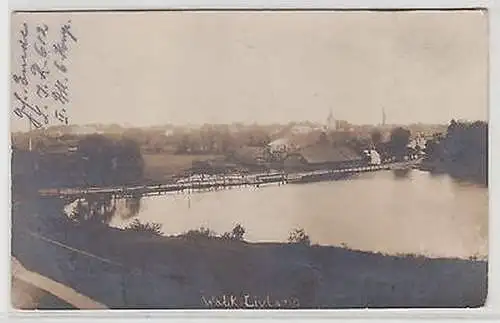 63694 Feldpost Ak Walk (Valka) Livland Lettland Totalansicht 1918