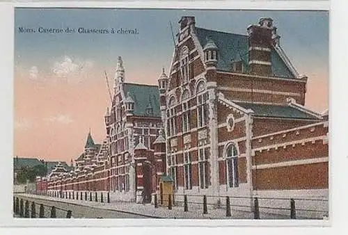 65417 Feldpost Ak Mons Caserne des Chasseurs á Cheval 1916