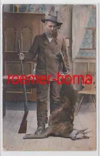 78721 Ak Jäger mit Gewehr und Trophäe 1923