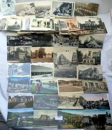 100 interessante Ansichtskarten meist Frankreich etwas Belgien um 1915 (100800)