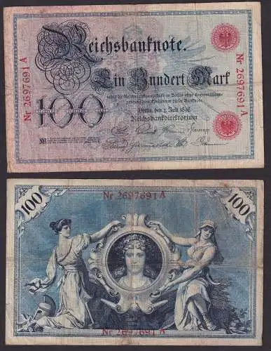 100 Mark Reichsbanknote Deutsches Reich 01.07.1898 Ro. P20 (102844)