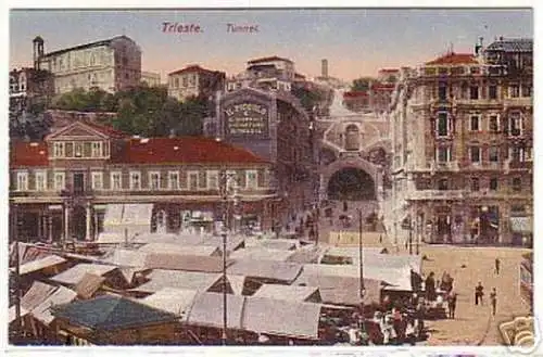 09327 Ak Trieste Italien Tunnel um 1910