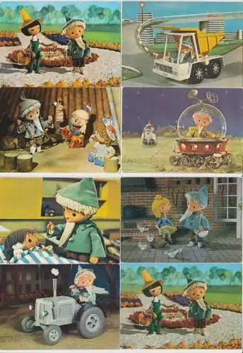 96443/8 Ak DDR Kinderfernsehen Berlin Sandmännchen usw. um 1970