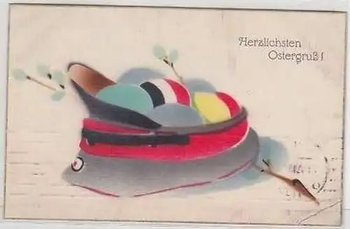 45843 Oster Ak Militär Schirmmütze mit Ostereiern 1915