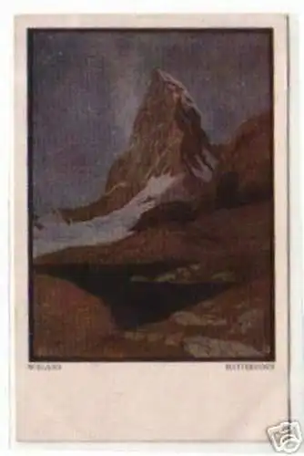 05302 Künstler Ak Matterhorn Schweiz 1924