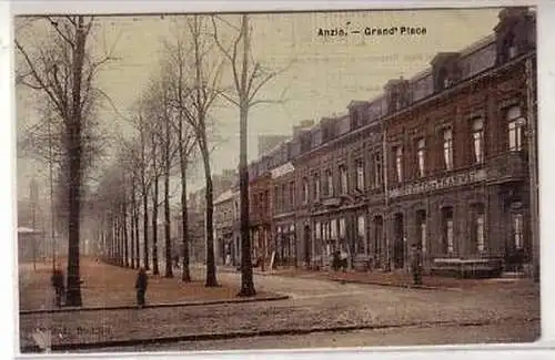45208 Feldpost Ak Anzin (France) Grand Place 1916