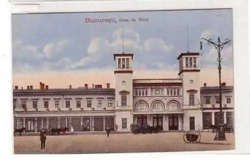 57337 Feldpost Ak Bukarest Rumänien Nordbahnhof Gara de Nord 1917