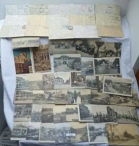 100 Feldpost Ansichtskarten meist Frankreich etwas Belgien um 1915 (101801)