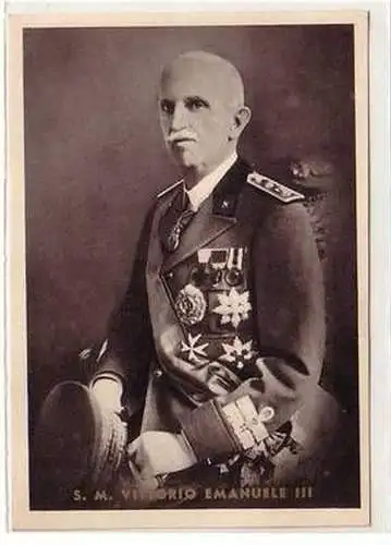 00364 Karte Italien König S.M. Vittorio Emanuele III um 1940