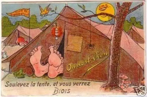 20149 Humor Leporello Ak Blois Frankreich 1943