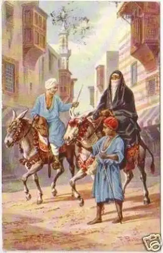 26177 Ak Orientalisches Volksleben Eseljungen 1913