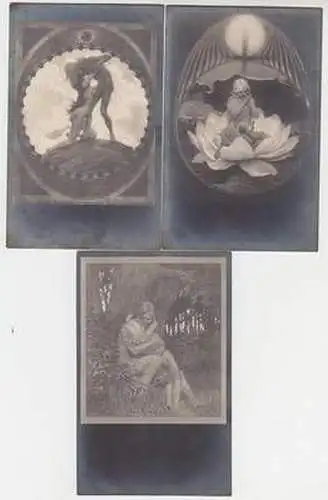 48420/3 Erotik Ak Beichte, Die Erde, Weihenacht um 1910