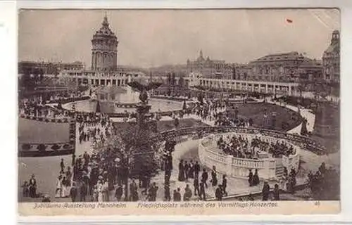 23502 Ak Jubiläums Ausstellung Mannheim Friedrichsplatz während des Konzertes