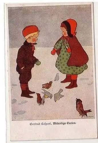 58564 Künstler Ak Gertrud Caspari "Mitleidige Seelen" um 1920