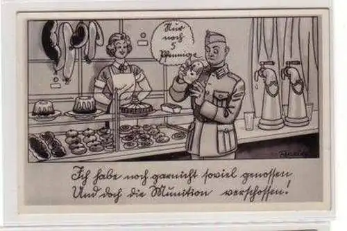 49760 Militär Humor Ak die Besoldung 1940