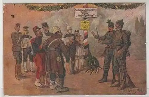 41482 Feldpost Ak Militär Humor Gesangsübung 1915